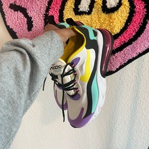 Women’s Nike Air Max 270 React Bright Violet Geometric Art shoes